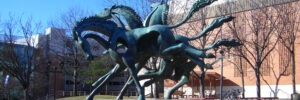 Wild horses sculpture at Drexel